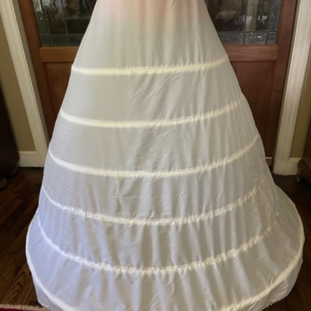 6-Hoop Bridal Slip, OS, White